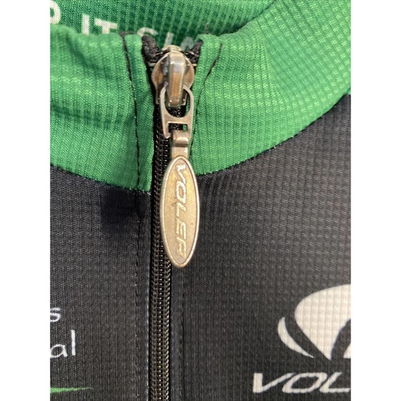 Voler Mens Medium Cycling Jersey Team Revolution Green Black White Large - Picture 2 of 9